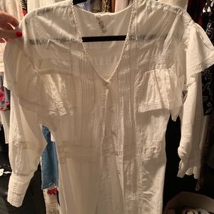 LOVESHACKFANCY LONG WHITE MAXI DRESS